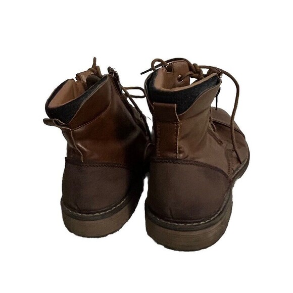 Steve Madden Men\'s Size 10 M-trader Cognac Lace-up and Side Zipper Combat Boots